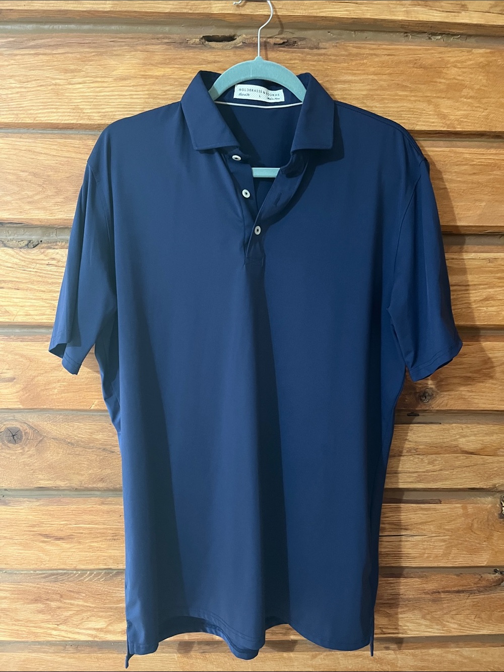 Holderness & Bourne Men's Performance Polo in Navy -  Short Sleeve Tailored Fit
